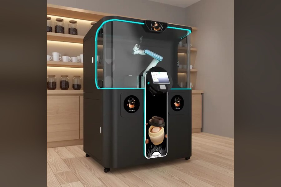 Robot Barista FG Station en environnement café